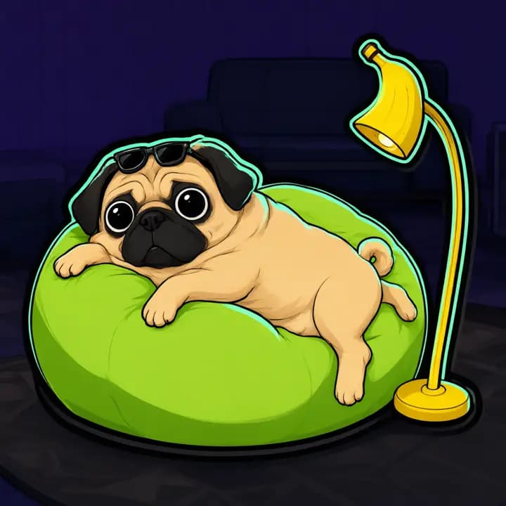 Chug chilling in the lounge