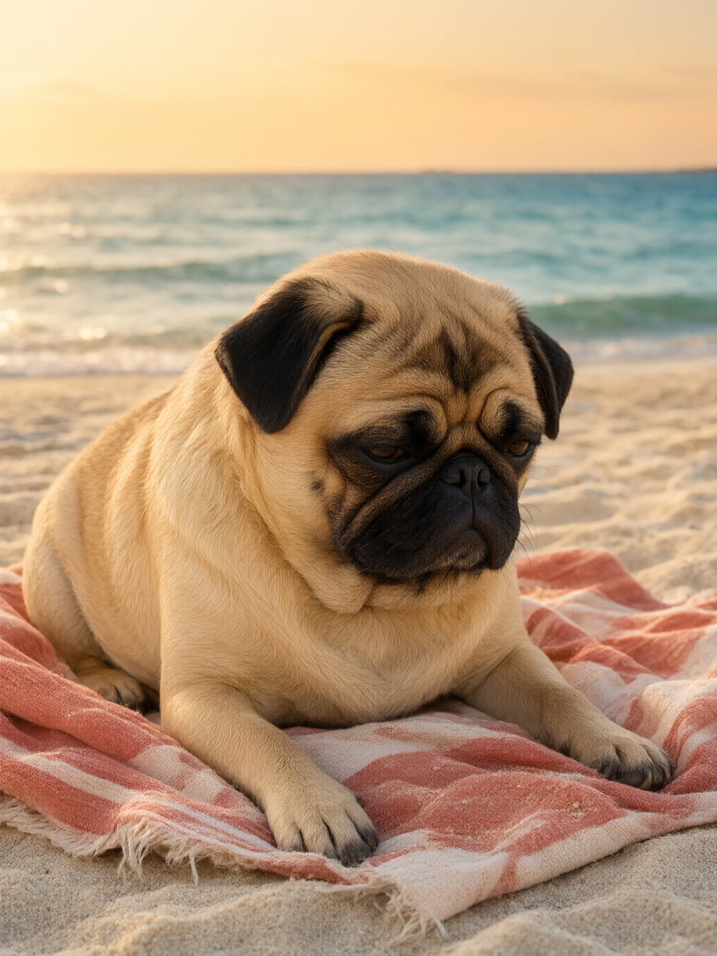 Beach: The ocean does the moving.