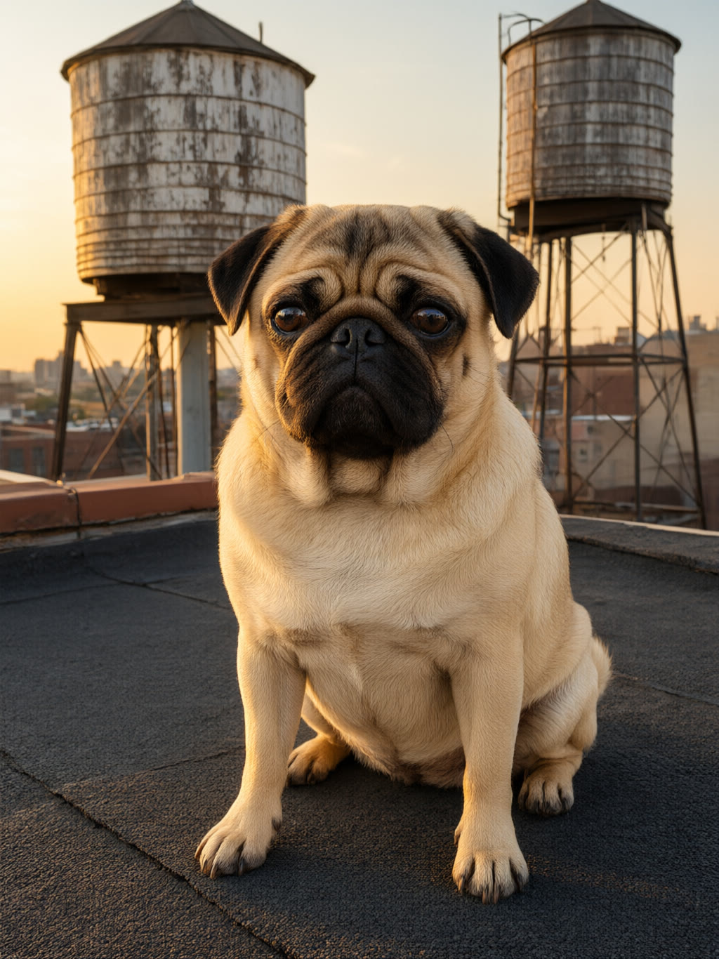 Roof: City below. Productivity zero.