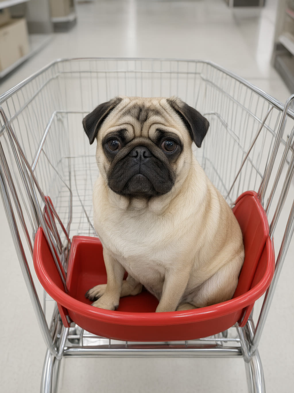 Cart: He is not groceries.