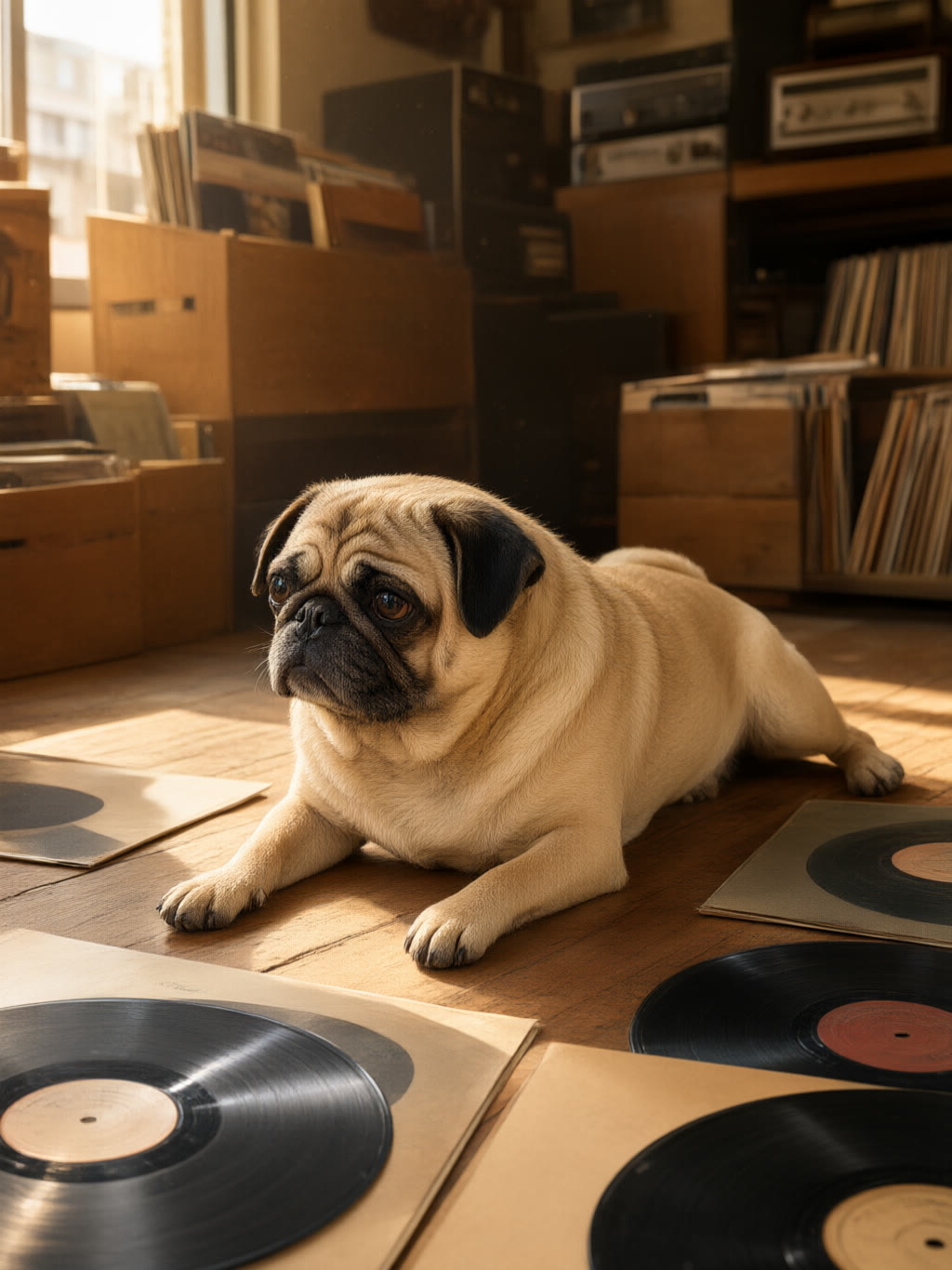 Vinyl: The record spins. He does not.
