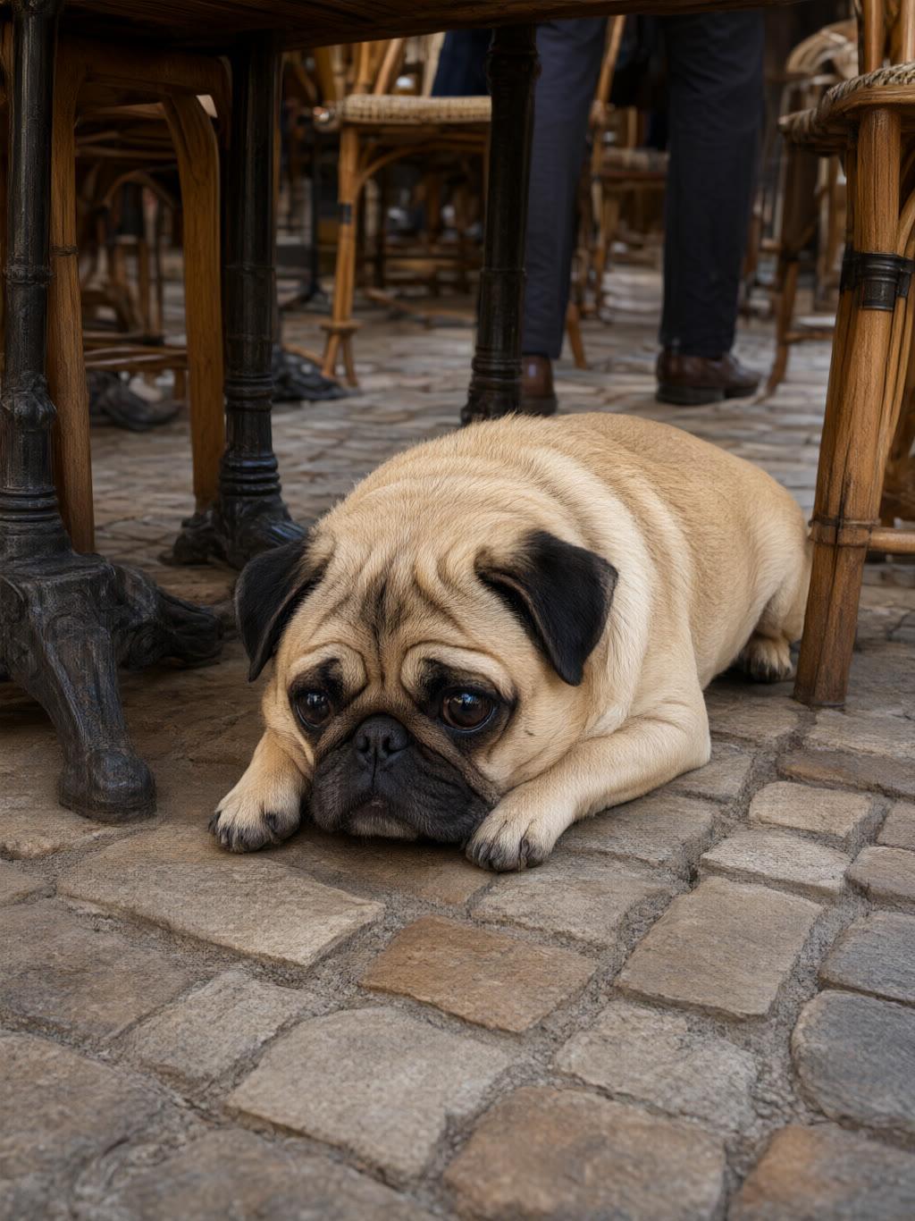 Cafe: Under the table is a valid reservation.