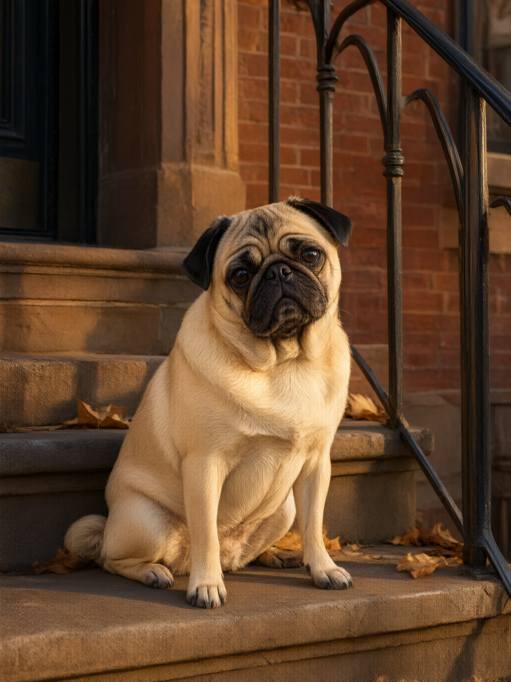 Stoop: Brownstone. Golden hour. No plans.