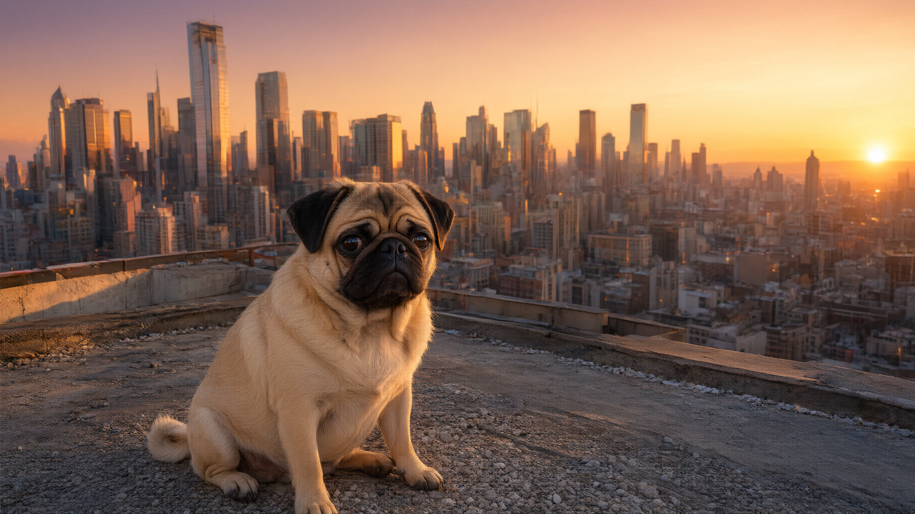 Skyline: The city clocks in. Chug does not.