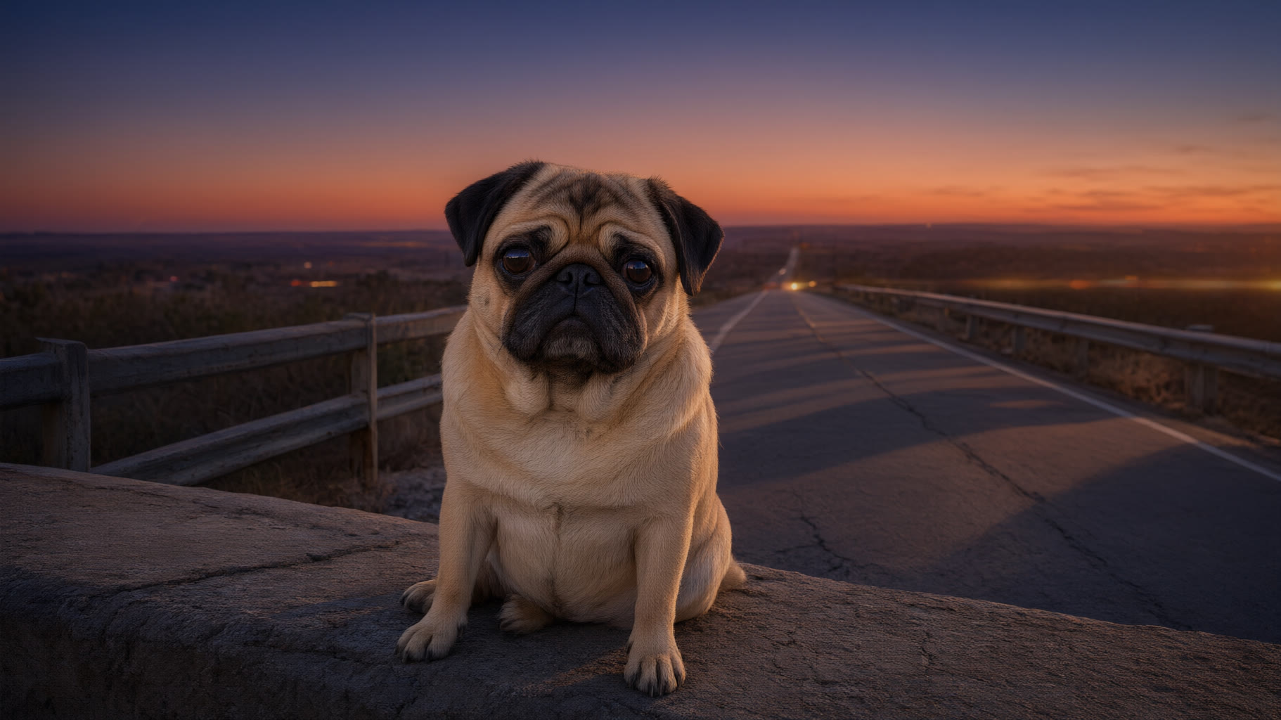 Overlook: The road is busy being a road.